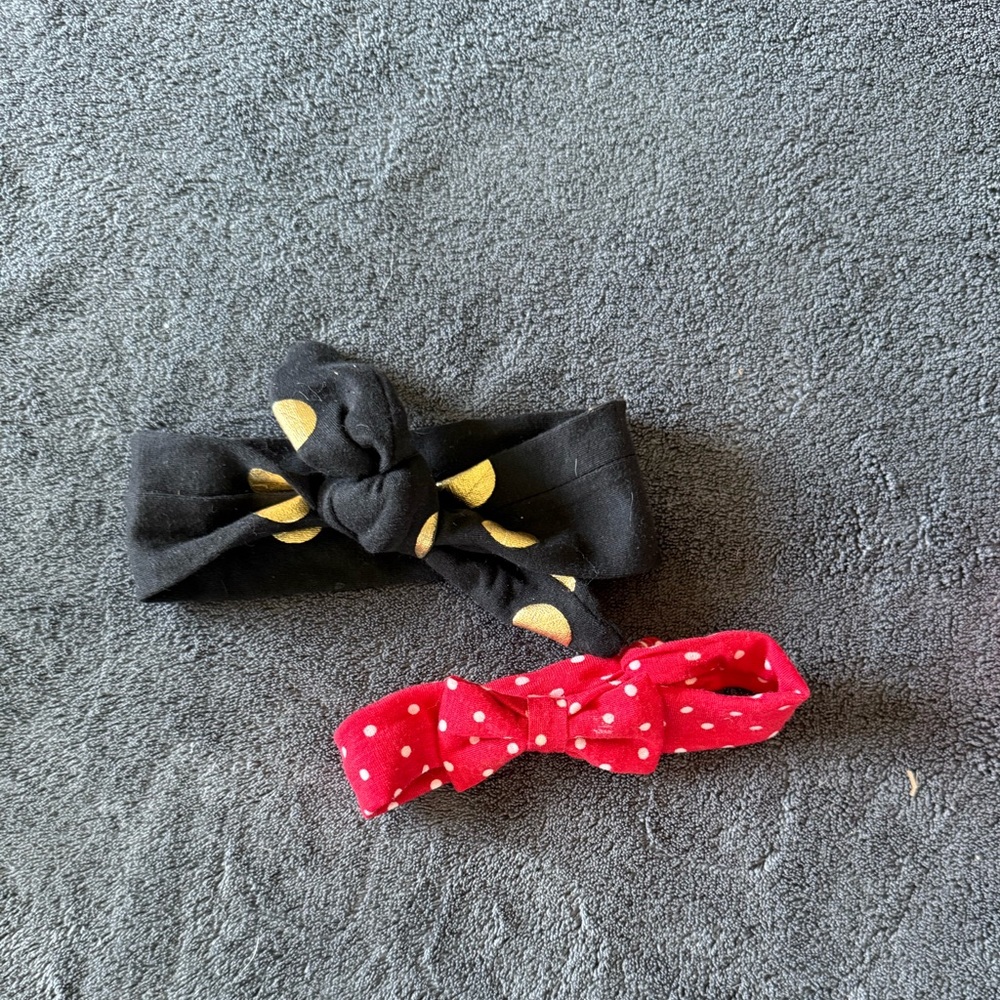Kids Polka Dot and Moon Print Headband Set
